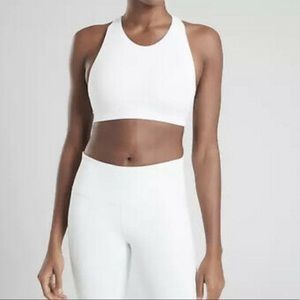 Athleta White Hyper Focused High Neck Bra